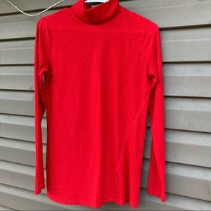 Athleta Red Knit Turtleneck